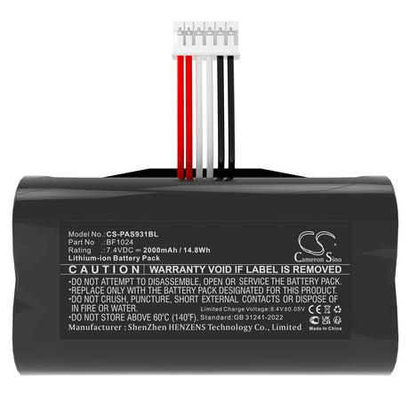 7.4V, Li-ion, 2000mAh, Payment Terminal battery fits Pax, A910, 14.8Wh Payment Terminal Cameron Sino Technology Limited