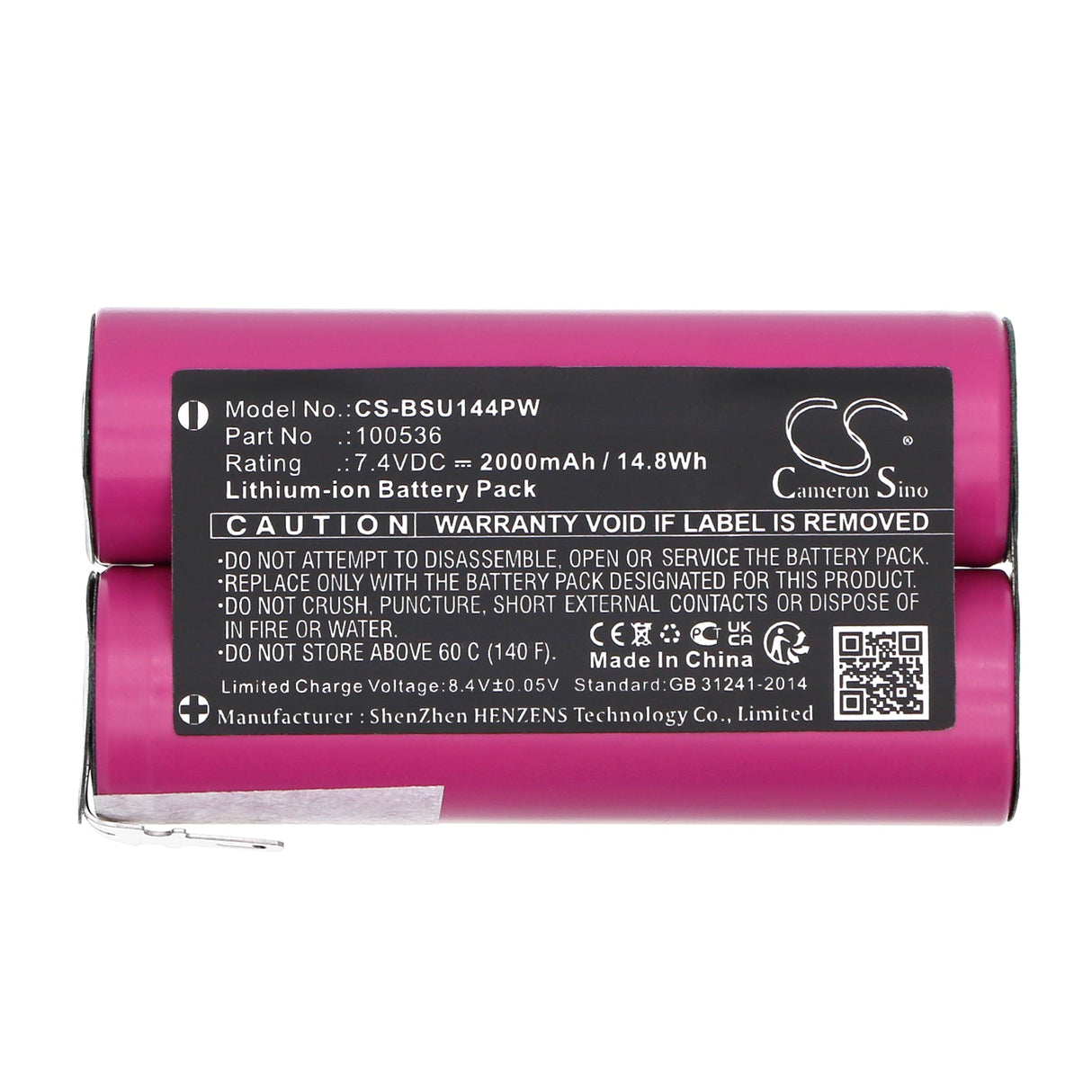 7.4V, Li-ion, 2000mAh, Power Tools battery fits Bosch, Uneo, 14.8Wh Power Tools Cameron Sino Technology Limited (Power Tools)