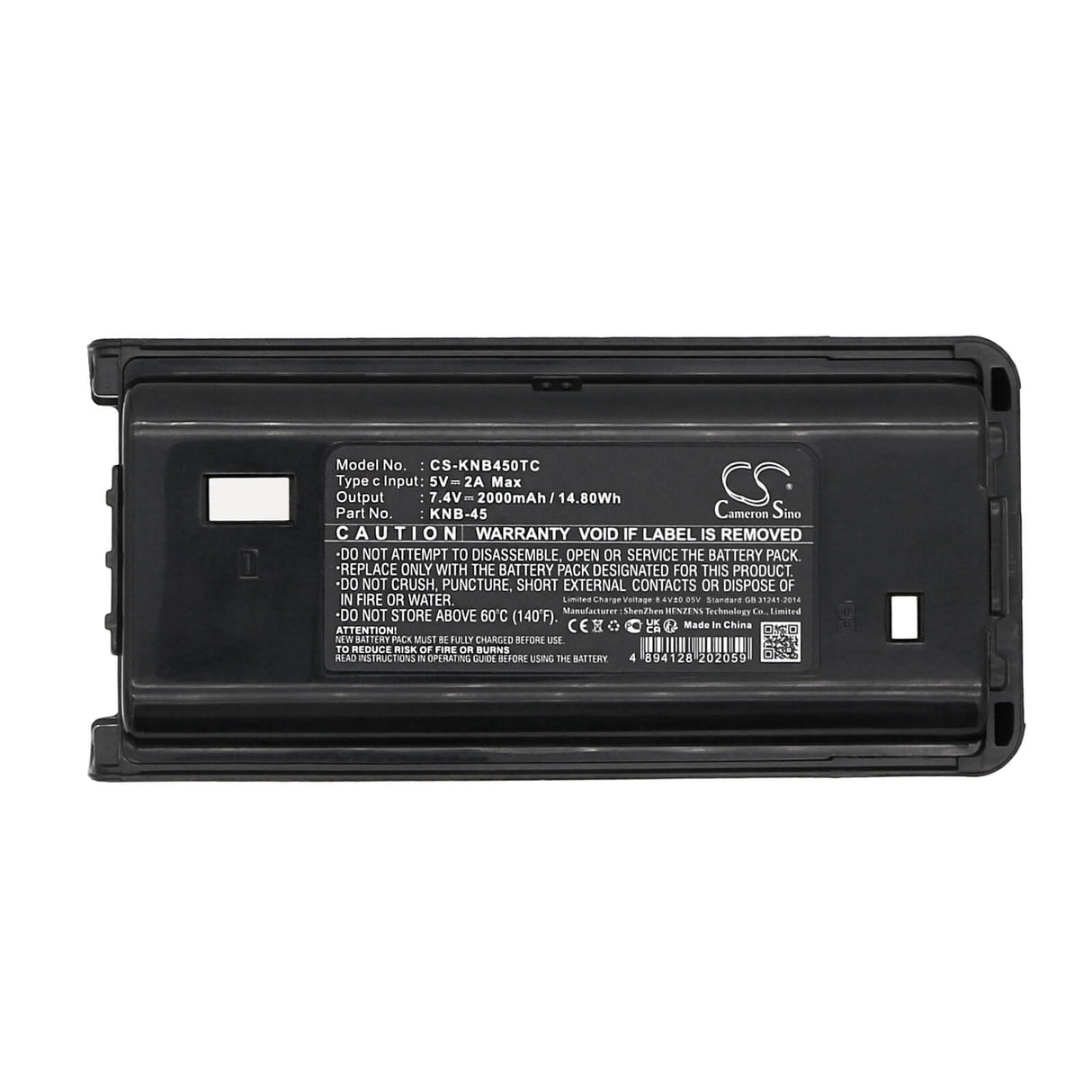 7.4V, Li-ion, 2000mAh, Two-Way Radio Battery fits Kenwood, Nx240, Nx248, 14.80Wh Two-Way Radio Cameron Sino Technology Limited