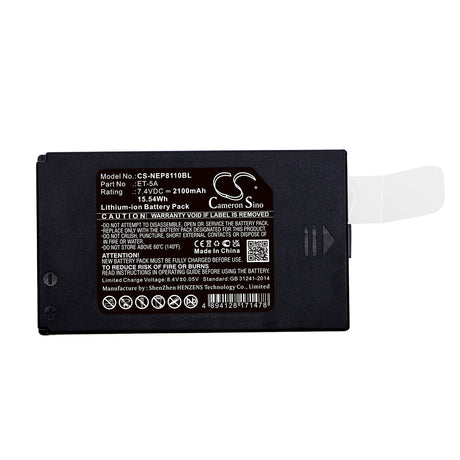 7.4V, Li-ion, 2100mAh, Payment Terminal battery fits Newpos, Et-5a, New 8110, New8110, 15.54Wh Payment Terminal Cameron Sino Technology Limited