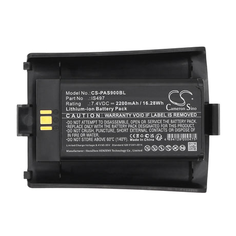 7.4V, Li-ion, 2200mAh, Payment Terminal battery fits Pax, Is497, S90, 16.28Wh Payment Terminal Cameron Sino Technology Limited