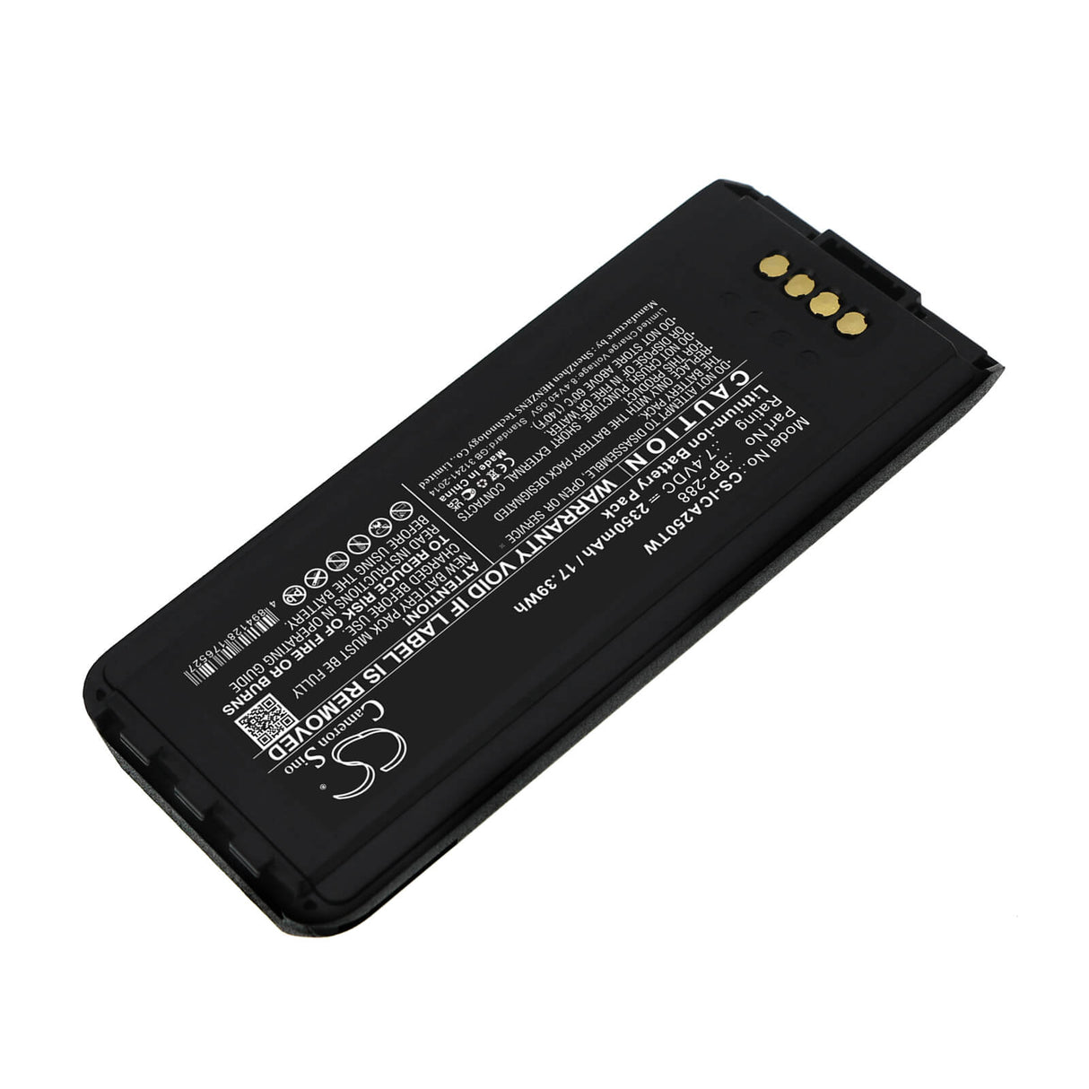 7.4V, Li-ion, 2350mAh, Two-Way Radio battery fits Icom, Bp-288, Ic-a25, Ic-a25ce, 17.39Wh Two-Way Radio Cameron Sino Technology Limited