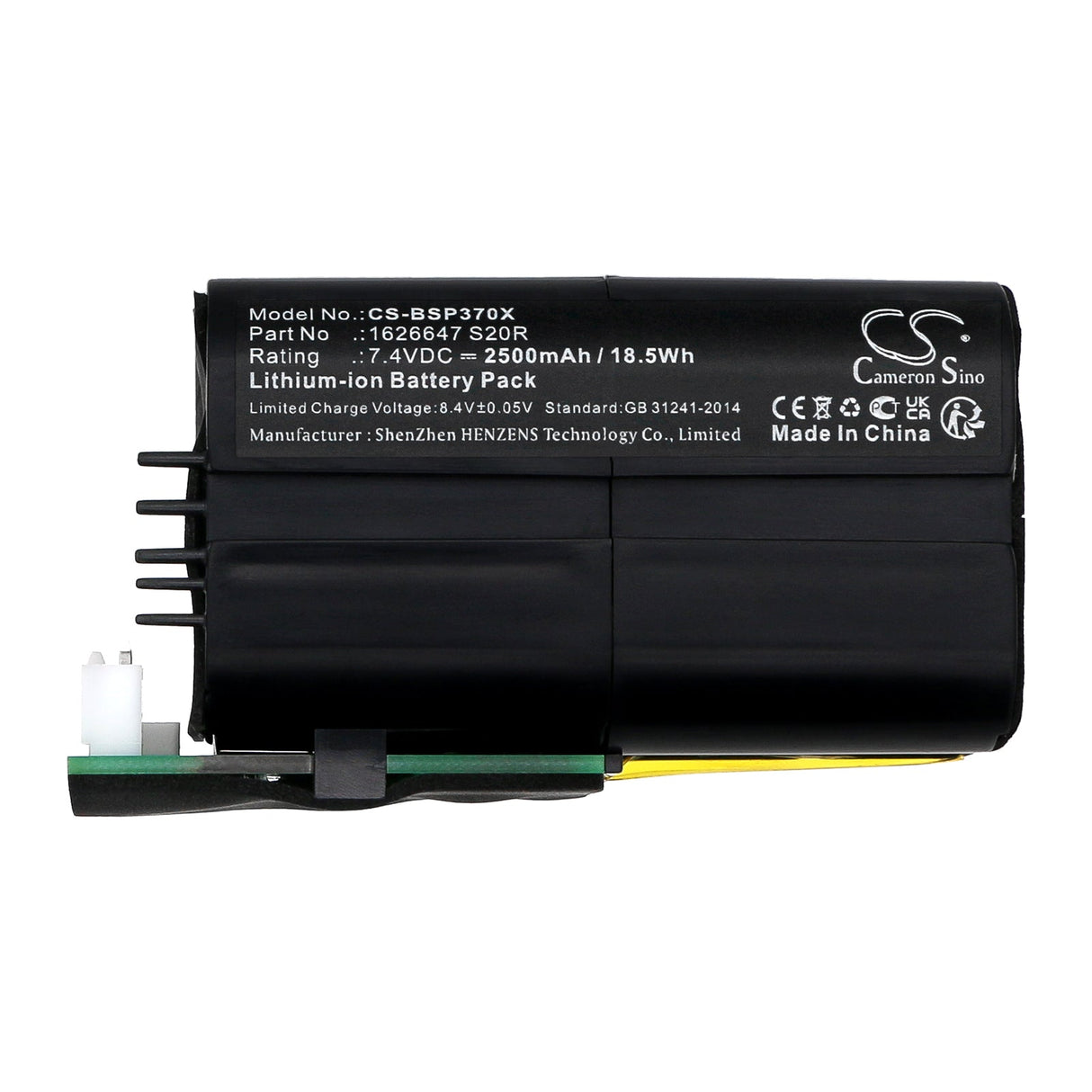 7.4V, Li-ion, 2500mAh, Vacuum battery fits Bissell, 3180+, 3181+, 18.5Wh Vacuum Cameron Sino Technology Limited