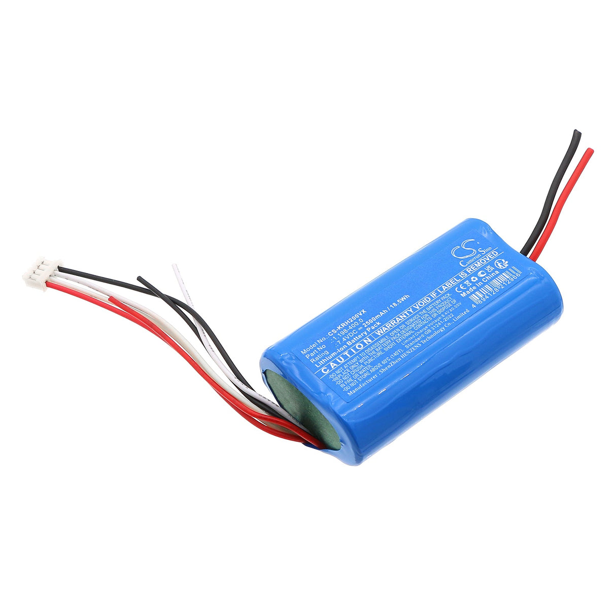 7.4V, Li-ion, 2500mAh, Vacuum battery fits Karcher, 1.198-400.0, Vch2, 18.5Wh Vacuum Cameron Sino Technology Limited