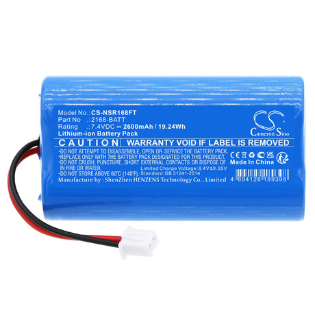 7.4V, Li-ion, 2600mAh, Flashlight battery fits Nightstick, 2168-batt, Nsr-2168, 19.24Wh Flashlight Cameron Sino Technology Limited