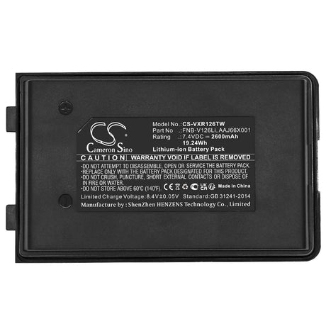 7.4V, Li-ion, 2600mAh, Two-Way Radio battery fits Vertex Standard, Aaj66x001, 0 Vx-a200, Vx-110, 19.24Wh Two-Way Radio Cameron Sino Technology Limited