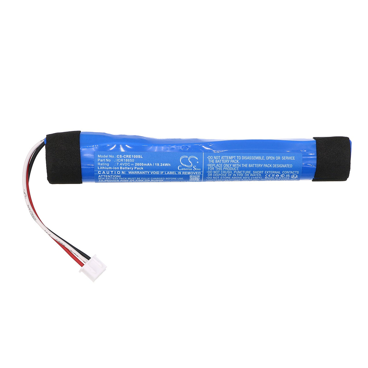 7.4V, Li-ion, 2600mAh, Speaker battery fits Cleer, Stage, 19.24Wh Speaker Cameron Sino Technology Limited