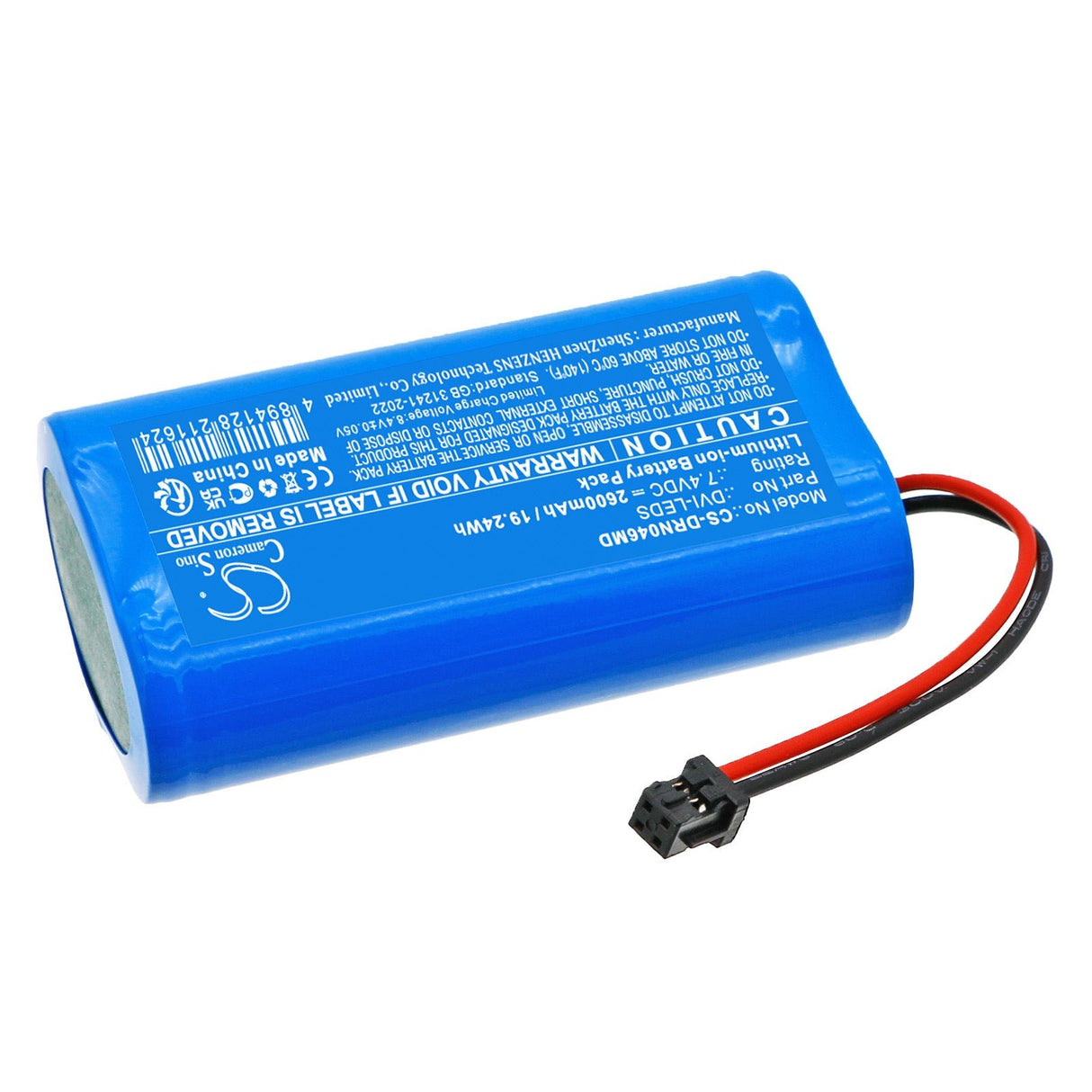 7.4V, Li-ion, 2600mAh, Medical battery fits Vision, Led Daylite, 19.24Wh Medical Cameron Sino Technology Limited (Medical)