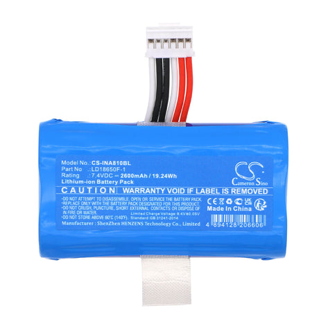 7.4V, Li-ion, 2600mAh, Payment Terminal battery fits Ingenico, Landi, Ld18650f-1, A8 Pro, A8 Pro-92d3, 19.24Wh Payment Terminal Cameron Sino Technology Limited