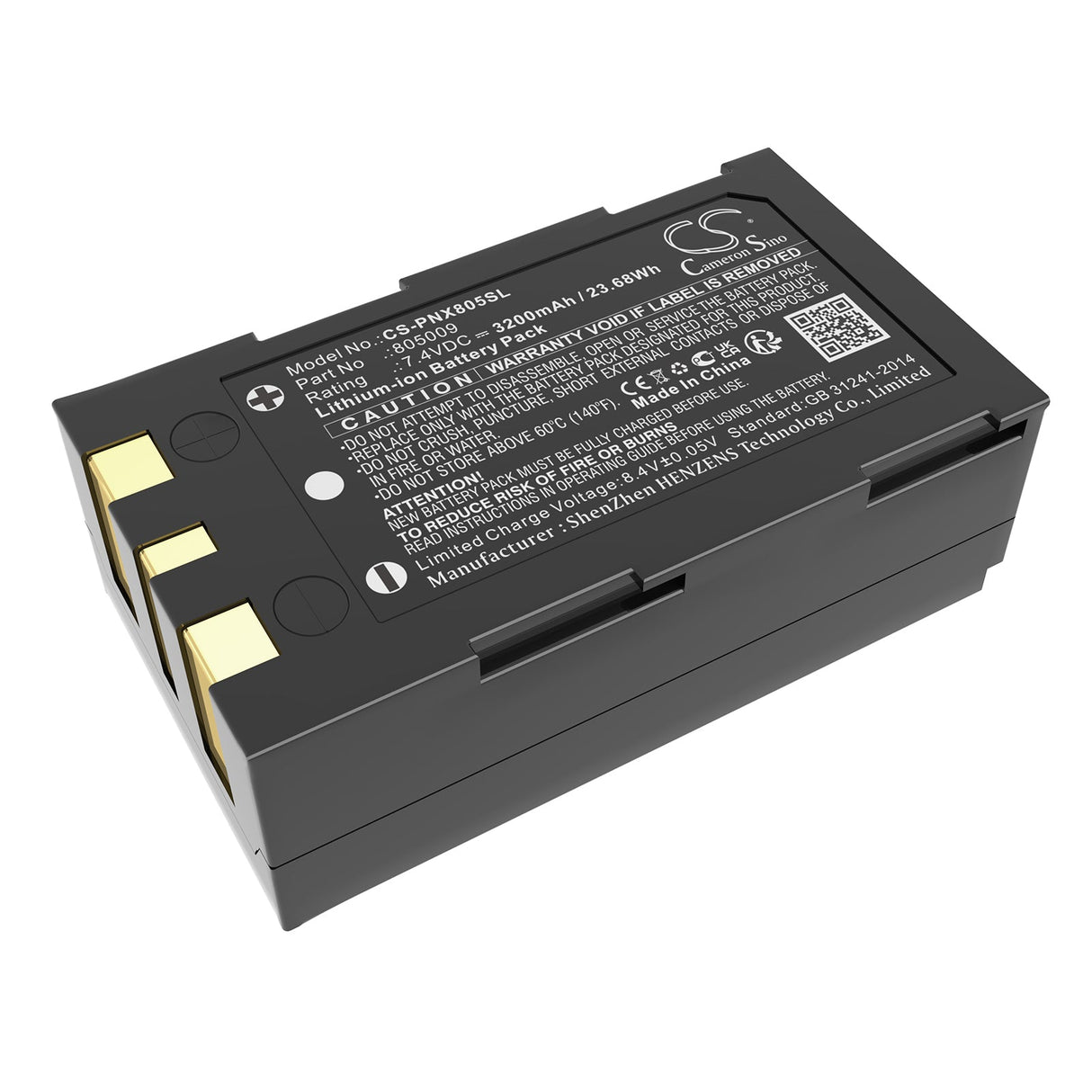 7.4V, Li-ion, 3200mAh, Portable Printer battery fits Phoenix Contact, Thermofox, Thermomark Go, 23.68Wh Portable Printer Cameron Sino Technology Limited