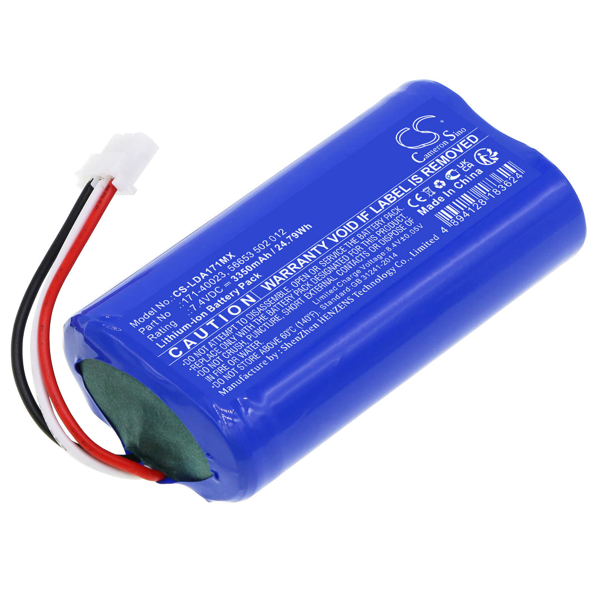 7.4V, Li-ion, 3350mAh, Medical battery fits Laerdal, 171-40023, Resusci Anne Qcpr, 24.79Wh Medical Cameron Sino Technology Limited (Medical)