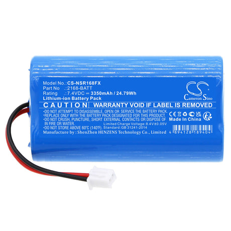 7.4V, Li-ion, 3350mAh, Flashlight battery fits Nightstick, 2168-batt, Nsr-2168, 24.79Wh Flashlight Cameron Sino Technology Limited