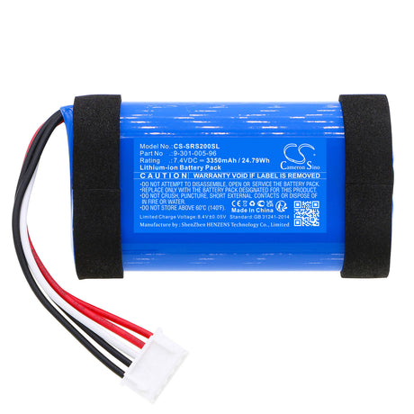 7.4V, Li-ion, 3350mAh, Speaker battery fits Sony, Lspx-s2, Lspx-s3, 24.79Wh Speaker Cameron Sino Technology Limited