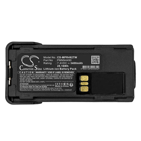 Impress, 7.4V, Li-ion, 3400mAh, Two-Way Radio Battery fits Motorola, Dep550e, Dep570, 25.16Wh Two-Way Radio Cameron Sino Technology Limited