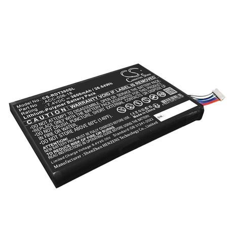 7.4V, Li-ion, 3600mAh, Tablet battery fits Dt Research, Dt390, 26.64Wh Tablet Cameron Sino Technology Limited