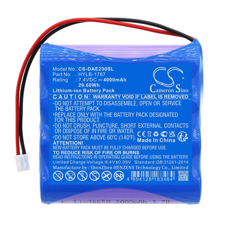 7.4V, Li-ion, 4000mAh, Equipment battery fits Deli, Hylb-1787, AE2300, Ae2300h, 29.6Wh Equipment, Survey, Test Cameron Sino Technology Limited