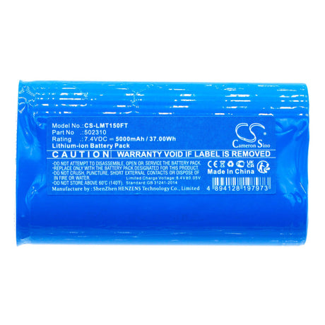 7.4V, Li-ion, 5000mAh, Flashlight battery fits Ledlenser, 502310, H15r Core, H19r Core, 37.00Wh Flashlight Cameron Sino Technology Limited
