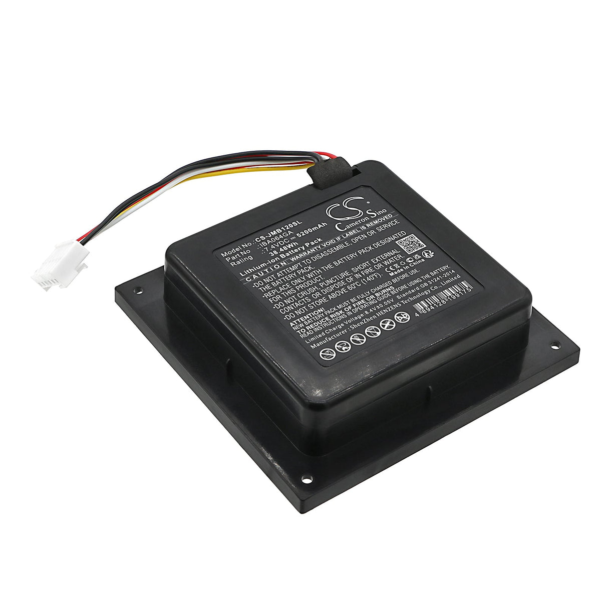 7.4V, Li-ion, 5200mAh, Speaker battery fits Jbl, Partybox 110, 38.48Wh Speaker Cameron Sino Technology Limited