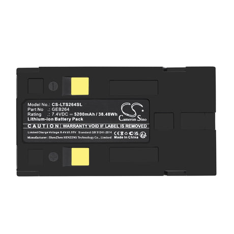 7.4V, Li-ion, 5200mAh, Equipment, Survey, Test battery fits Leica, Ts01 Total Station, 38.48Wh Equipment, Survey, Test Cameron Sino Technology Limited