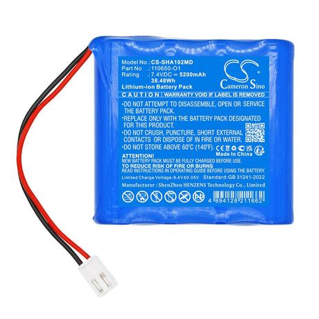 7.4V, Li-ion, 5200mAh, Medical battery fits Schiller, Cardiovit At102+, Ms-2010, 38.48Wh Medical Cameron Sino Technology Limited (Medical)