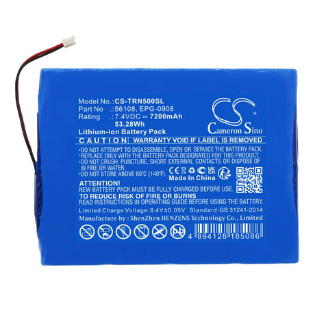 7.4V, Li-ion, 7200mAh, Equipment battery fits Trimble, 56108, 67668-20, Gps Net R5, 53.28Wh Equipment, Survey, Test Cameron Sino Technology Limited