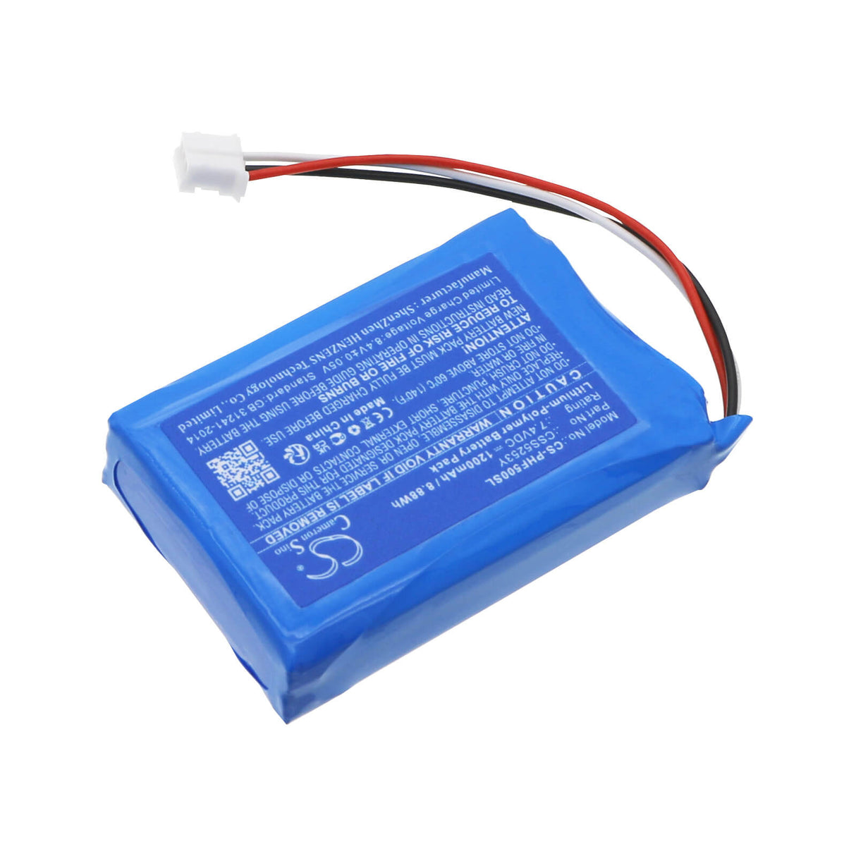 7.4V, Li-Polymer, 1200mAh, Speaker battery fits Philips, Css5235y, Css5235y/93, 8.88Wh Speaker Cameron Sino Technology Limited