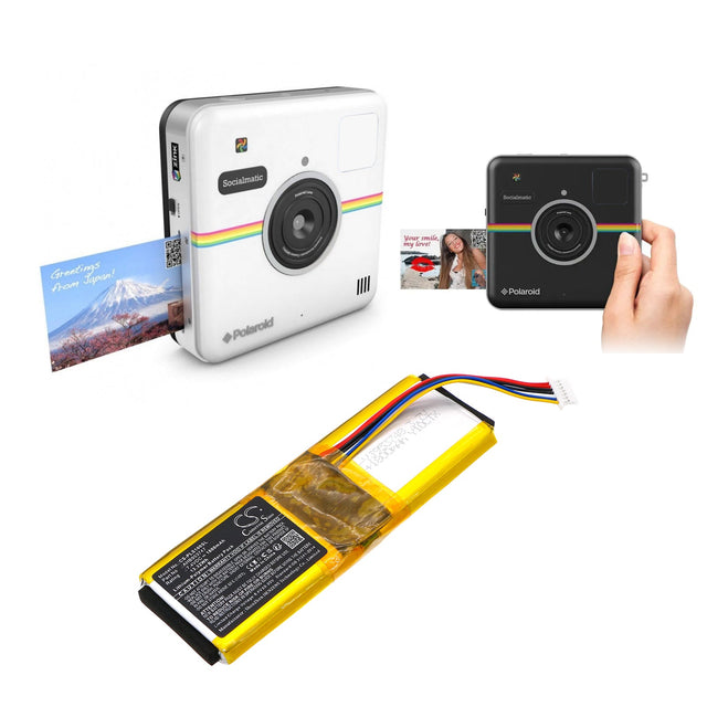 7.4V, Li-Polymer, 1800mAh, Camera battery fits Polaroid, Ahb953747, Socialmatic Instagram, 13.32Wh Camera Cameron Sino Technology Limited (Camera)