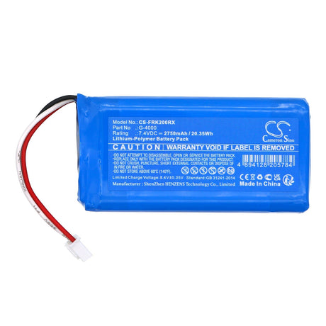 7.4V, Li-Polymer, 2750mAh Remote Controller Battery fits Frsky, Ethos Tandem X18 Transmitter, Ethos Tandem X18se Transmitter, 20.35Wh Remote Controller Cameron Sino Technology Limited   