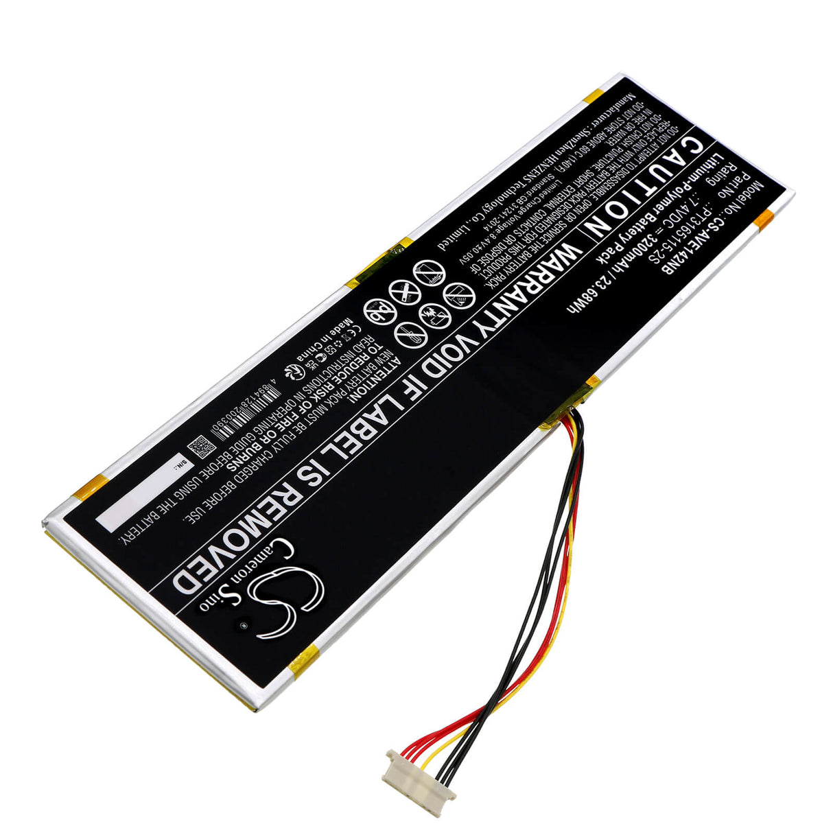 7.4V, Li-Polymer, 3200mAh, Notebook Battery fits Avita, Essential Ne14a2, 23.68Wh Notebook, Laptop Cameron Sino Technology Limited