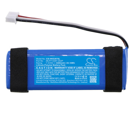 7.4V, Li-Polymer, 3400mAh, Speaker battery fits Harman/kardon, Esquire, 25.16Wh Speaker Cameron Sino Technology Limited