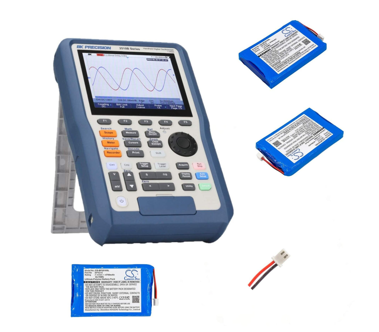 7.4V, Li-Polymer, 4700mAh, Equipment battery fits Bk Precision, Bp5210, 2510, 2510 Oscilloscopes, 34.78Wh Equipment, Survey, Test Cameron Sino Technology Limited