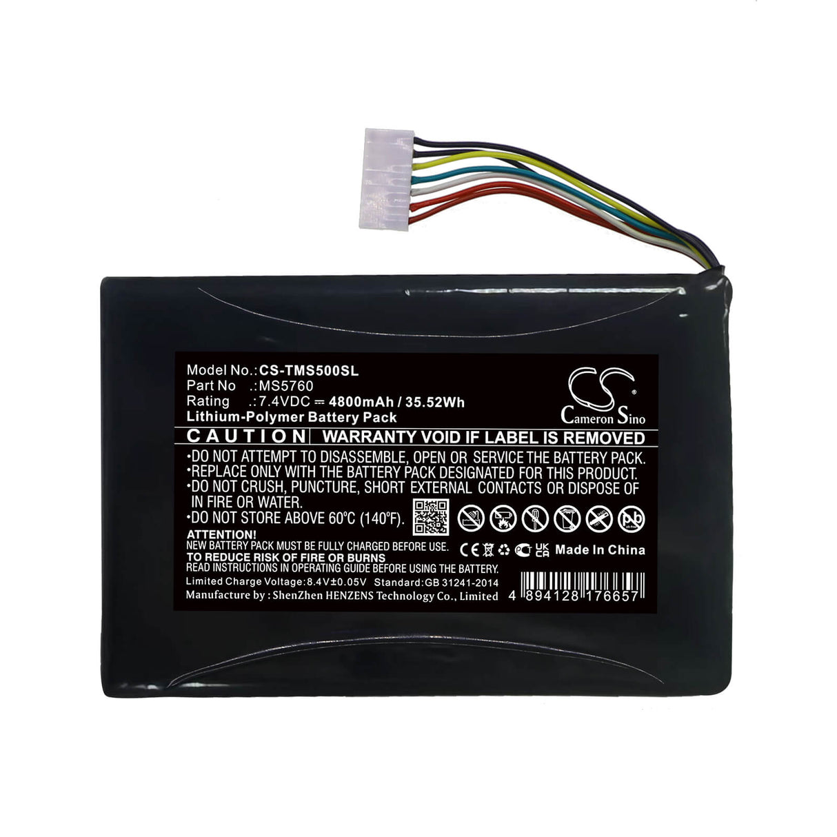 7.4V, Li-Polymer, 4200mAh, Tablet battery fits Peoplenet, Trimble, Ms5760, Trimble Ms5, Trimble Ms5n, 31.08Wh Tablet Cameron Sino Technology Limited
