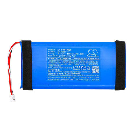 7.4V, Li-Polymer, 5000mAh, Speaker battery fits Harman/kardon, Omni 50 Plus, Omni 50+, 37.0Wh Speaker Cameron Sino Technology Limited