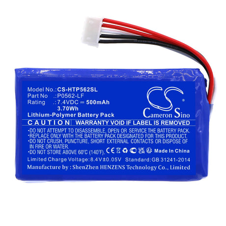7.4V, Li-Polymer, 500mAh, Photo Printer battery fits Hp, 923052, 1as85a, 1as86a, 3.7Wh Photo Printer Cameron Sino Technology Limited
