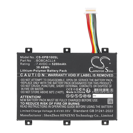 7.4V, Li-Polymer, 5200mAh, Tablet battery fits Xplore, Bobcacll4, Bobcat Rugged Ix101b1 Tablet, Xplore Thinkpad P72, 38.48Wh Tablet Cameron Sino Technology Limited