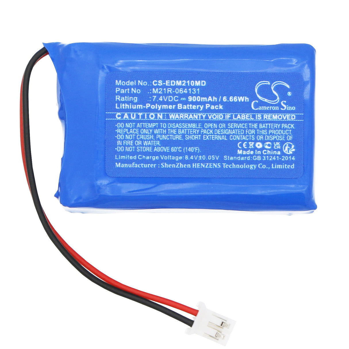 7.4V, Li-Polymer, 900mAh, Medical battery fits Edan, M21r-064131, Pro Ii Doppler, Sonotrax Ii Doppler, 6.66Wh Medical Cameron Sino Technology Limited (Medical)