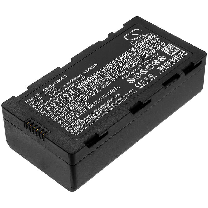 7.6V, Li-Polymer, 4600mAh, Remote Controller battery fits Dji, Wb37, Cendence Remote Controller, Cendence Remote Controller Gl8, 34.96Wh Remote Controller Cameron Sino Technology Limited