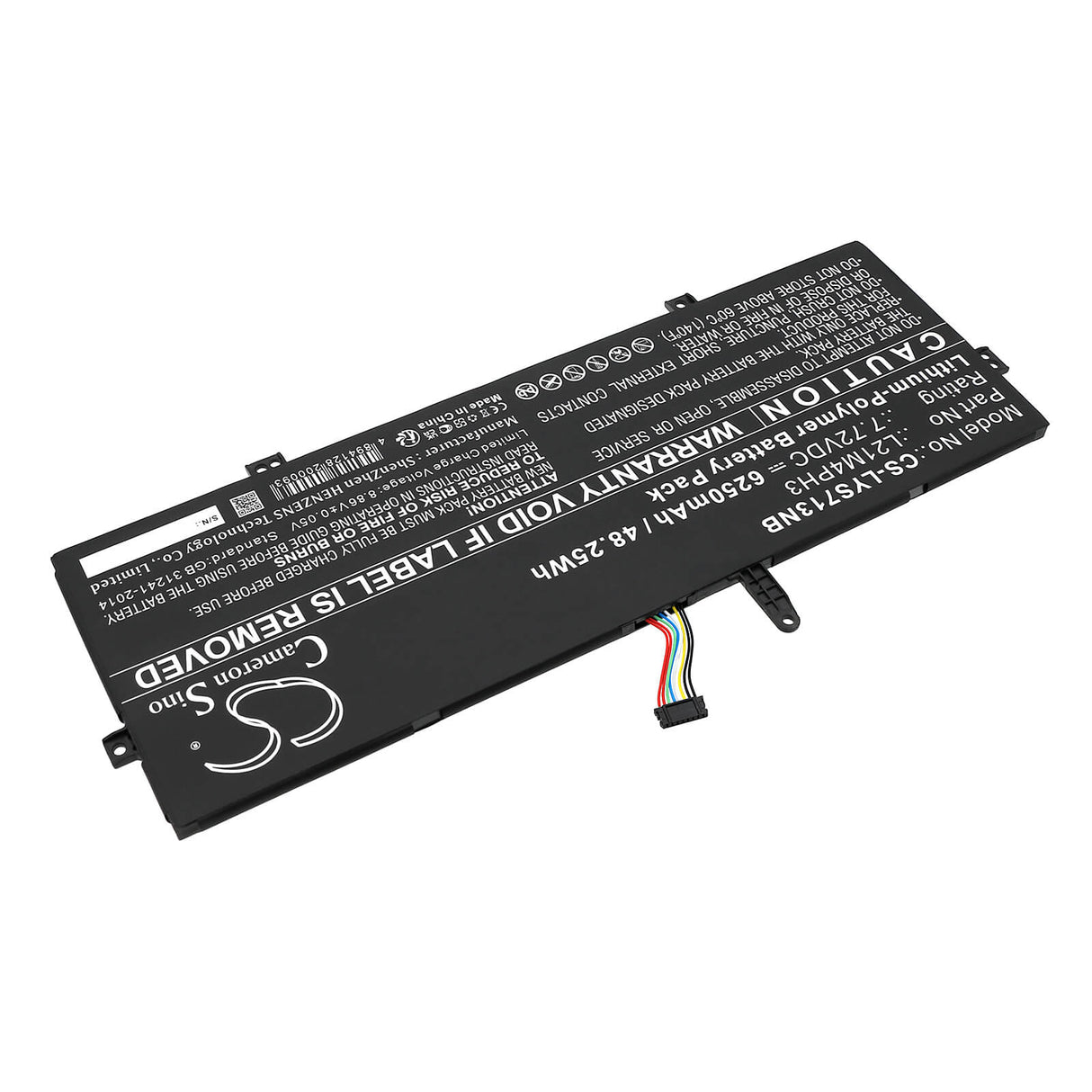 7.72V, Li-Polymer, 6250mAh, Notebook Battery fits Lenovo, Yoga Slim 7 Carbon 13iap7 82u9, Yoga Slim 7 Carbon 13iap7 82u9, 48.25Wh Notebook, Laptop Cameron Sino Technology Limited