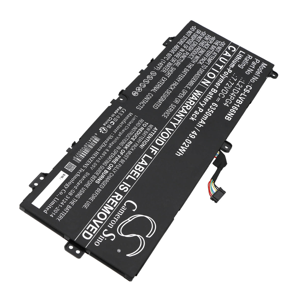 7.72V, Li-Polymer, 6350mAh, Battery fits Lenovo, Thinkbook 16 G6 Irl-21kh006hua, 49.02Wh Notebook, Laptop Cameron Sino Technology Limited