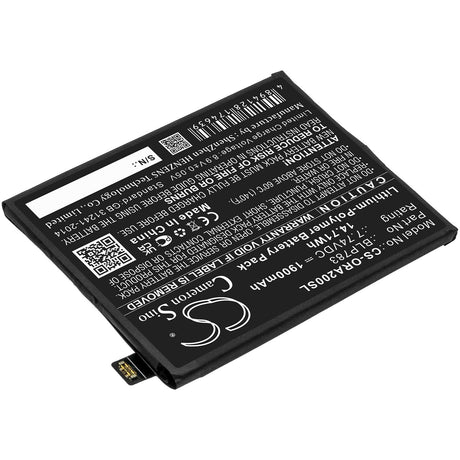 7.74V, Li-Polymer, 1900mAh, SmartPhone battery fits Oppo, Blp783, Ace2 2020, Pdhm00, 14.71Wh Mobile, SmartPhone Cameron Sino Technology Limited (Smartphone)