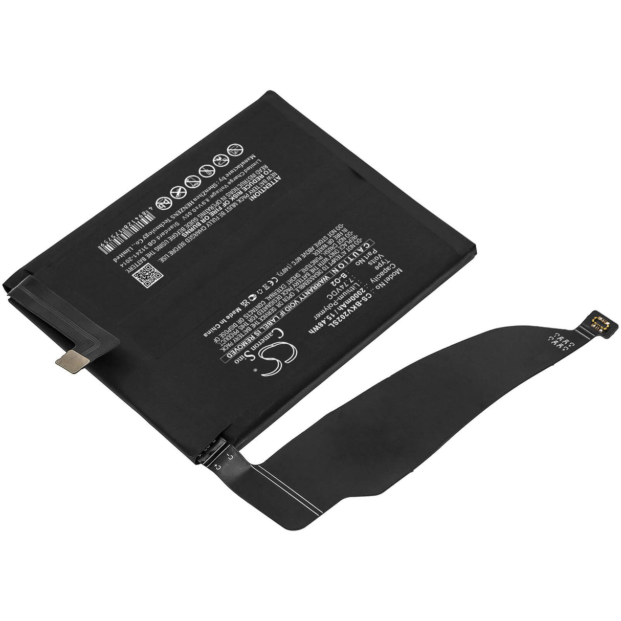 7.74V, Li-Polymer, 2000mAh, SmartPhone battery fits Vivo, B-o2, Iqoo 5 Pro, Iqoo 5 Pro 5g, 15.48Wh Mobile, SmartPhone Cameron Sino Technology Limited (Smartphone)