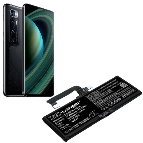 7.74V, Li-Polymer, 2100mAh, SmartPhone battery fits Xiaomi, Bm4v, M2007j1sc, Mi 10 Ultra, 16.25Wh Mobile, SmartPhone Cameron Sino Technology Limited (Smartphone)