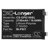 7.74V, Li-Polymer, 2150mAh, SmartPhone battery fits Oneplus, Blp921, Ace 150w, 16.64Wh Mobile, SmartPhone Cameron Sino Technology Limited (Smartphone)