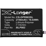 7.74V, Li-Polymer, 2150mAh, SmartPhone battery fits Oppo, Blp863, Cph2235, Reno6, 16.64Wh Mobile, SmartPhone Cameron Sino Technology Limited (Smartphone)