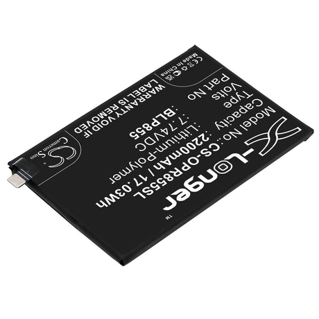 7.74V, Li-Polymer, 2200mAh, SmartPhone battery fits Oppo, Blp855, Pepm00, Reno6 Pro 5g, 17.03Wh Mobile, SmartPhone Cameron Sino Technology Limited (Smartphone)