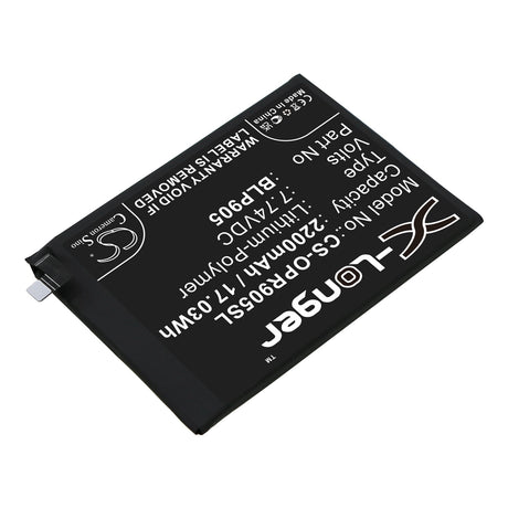 7.74V, Li-Polymer, 2200mAh, SmartPhone battery fits Oppo, Blp905, Pfdm00, Reno 7 Pro 5g, 17.03Wh Mobile, SmartPhone Cameron Sino Technology Limited (Smartphone)