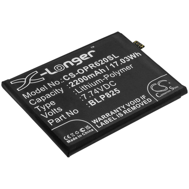7.74V, Li-Polymer, 2200mAh, SmartPhone battery fits Oppo, Blp825, Reno5 Pro+, Reno6 Pro, 17.03Wh Mobile, SmartPhone Cameron Sino Technology Limited (Smartphone)