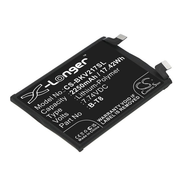 7.74V, Li-Polymer, 2250mAh, SmartPhone battery fits Vivo, B-t8, I2022, Iqoo 9 Pro, 17.42Wh Mobile, SmartPhone Cameron Sino Technology Limited (Smartphone)