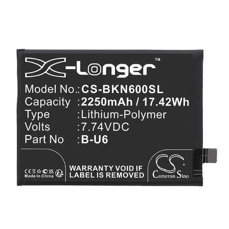 7.74V, Li-Polymer, 2250mAh, SmartPhone battery fits Vivo, B-u6, Iqoo Neo6 Se 5g, V2199a, 17.42Wh Mobile, SmartPhone Cameron Sino Technology Limited (Smartphone)
