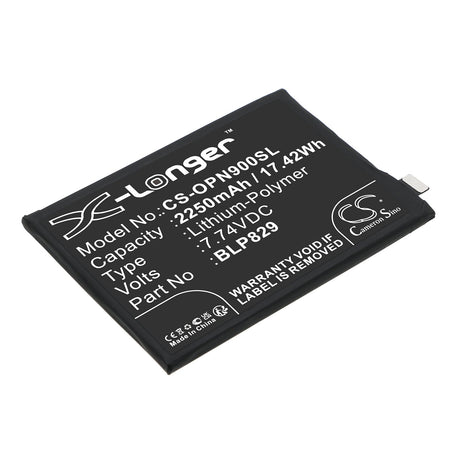 7.74V, Li-Polymer, 2250mAh, SmartPhone battery fits Oneplus, Blp829, Oneplus 9, 17.42Wh Mobile, SmartPhone Cameron Sino Technology Limited (Smartphone)
